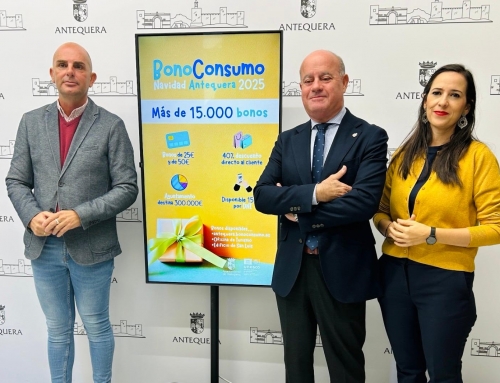 LA VENTA DEL BONO CONSUMO DE ANTEQUERA PARA LA CAMPAÑA DE NAVIDAD 2025, DESDE EL 9 DE DICIEMBRE